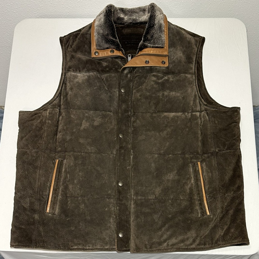 ROUNDTREE & YORKE Premium Leather men's‎ vest